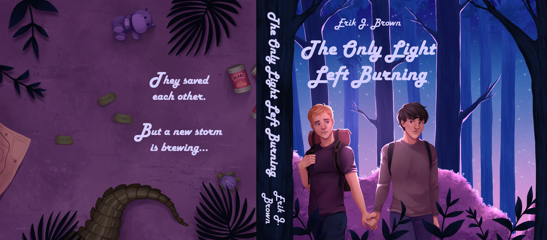 Special Edition Dust jacket design for The Only Light Left Burning by Erik J. Brown