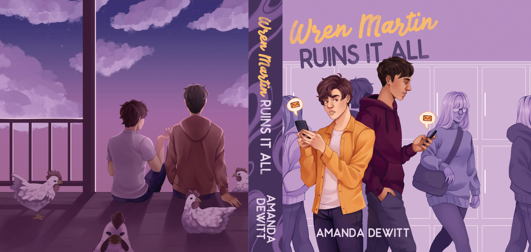 Special Edition Dust jacket design for Wren Martin Ruins it All by Amanda Dewitt