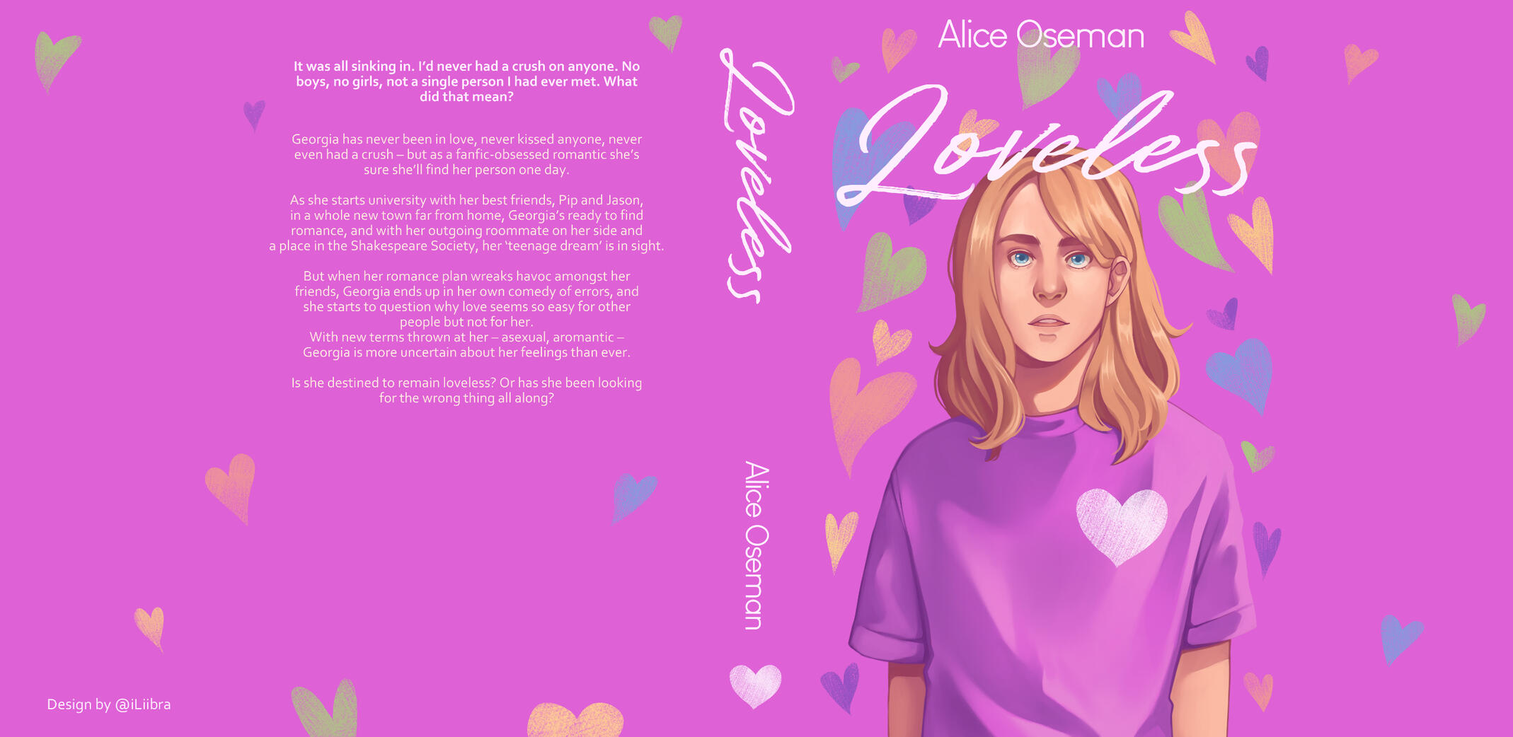 Fanart book cover design for Loveless by Alice Oseman