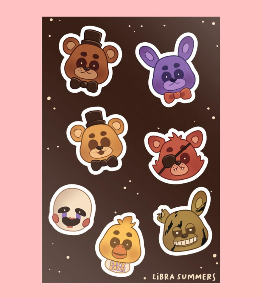 FNAF sticker sheet